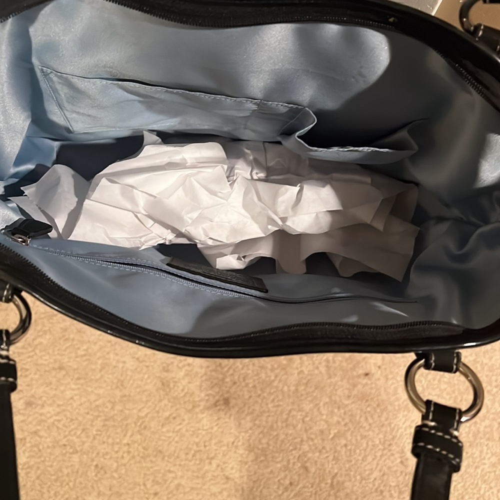 Coach vintage bag in navy and off white - Picture 4 of 4